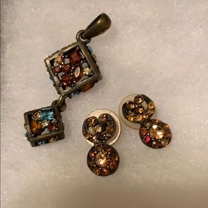 Pendant and earrings